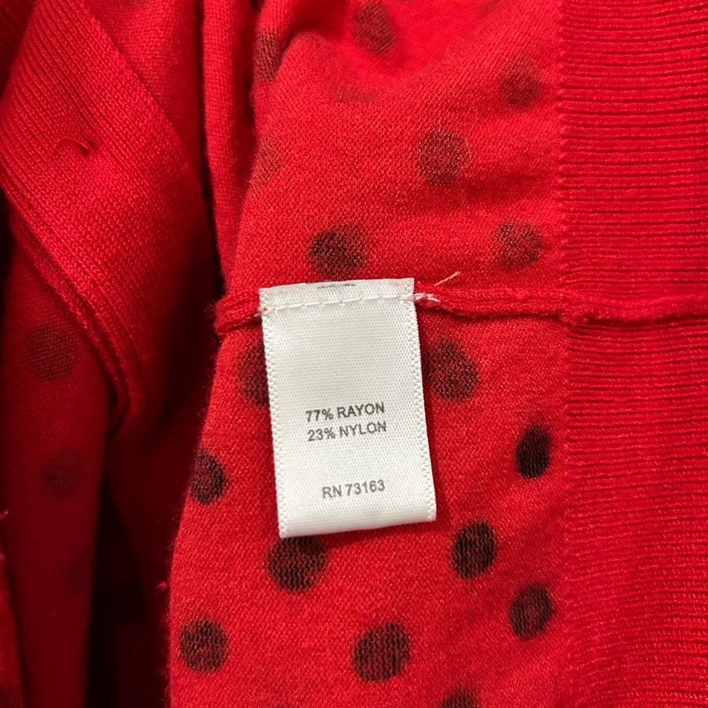 M Red black Polka Dot cardigan - Picture 4 of 4